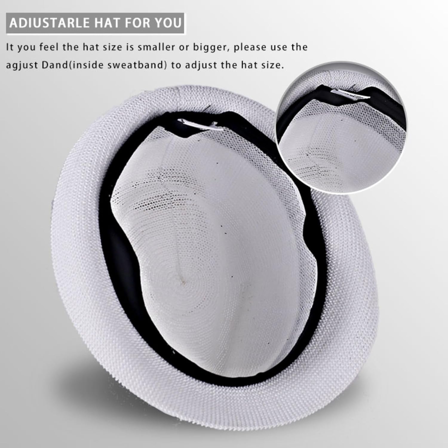 Summer Panama Straw Fedora Hats for Men Women Trilby Hat Foldable Roll up Short Brim Panama Beach Hat