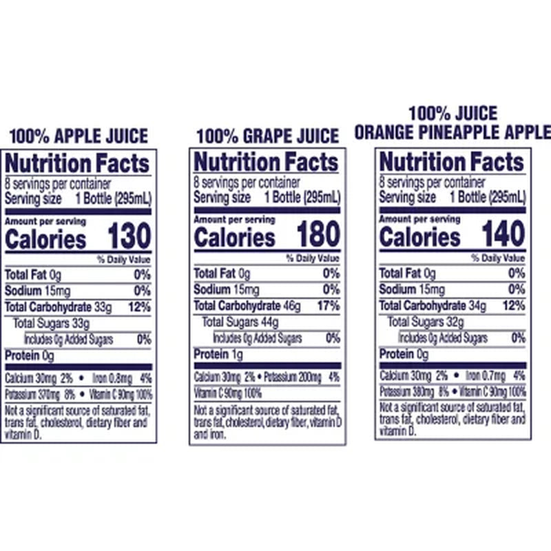 Welch'S 100% Juice Variety Pack 10 Fl. Oz., 24 Pk.