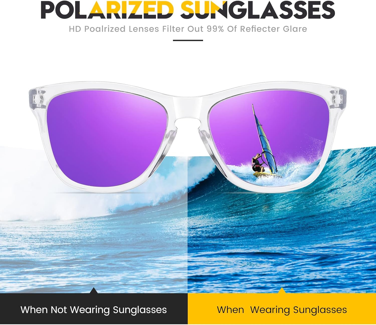 Sunglasses Womens Polarized Sunglasses for Mens Womens Retro Mirror Lens for Driving Fishing UV400 Protection