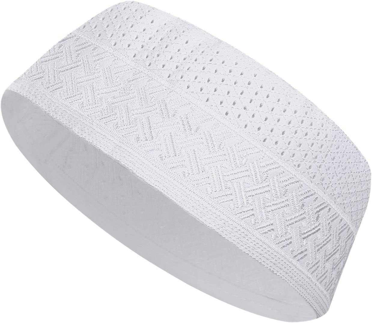 Men Muslim Prayer Kufi Hat Prayer Headwear Cap Islamic Beanie Skull Cap Embroidery Kofia Topi Sun Hat