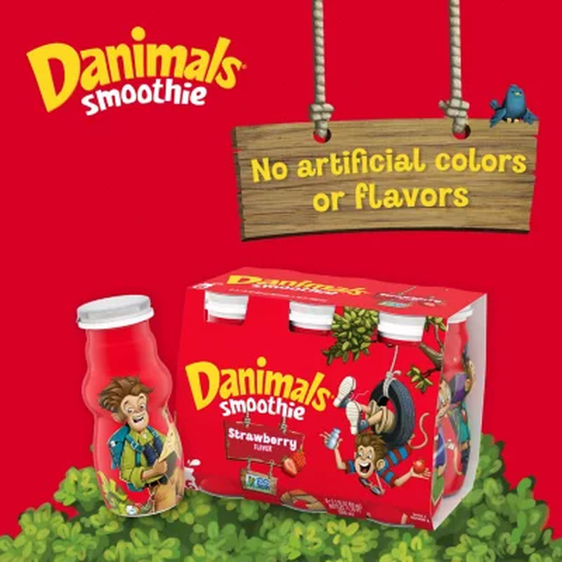 Dannon Danimals Smoothies Strawberry Variety Pack, 3.1 Fl. Oz., 36 Ct.