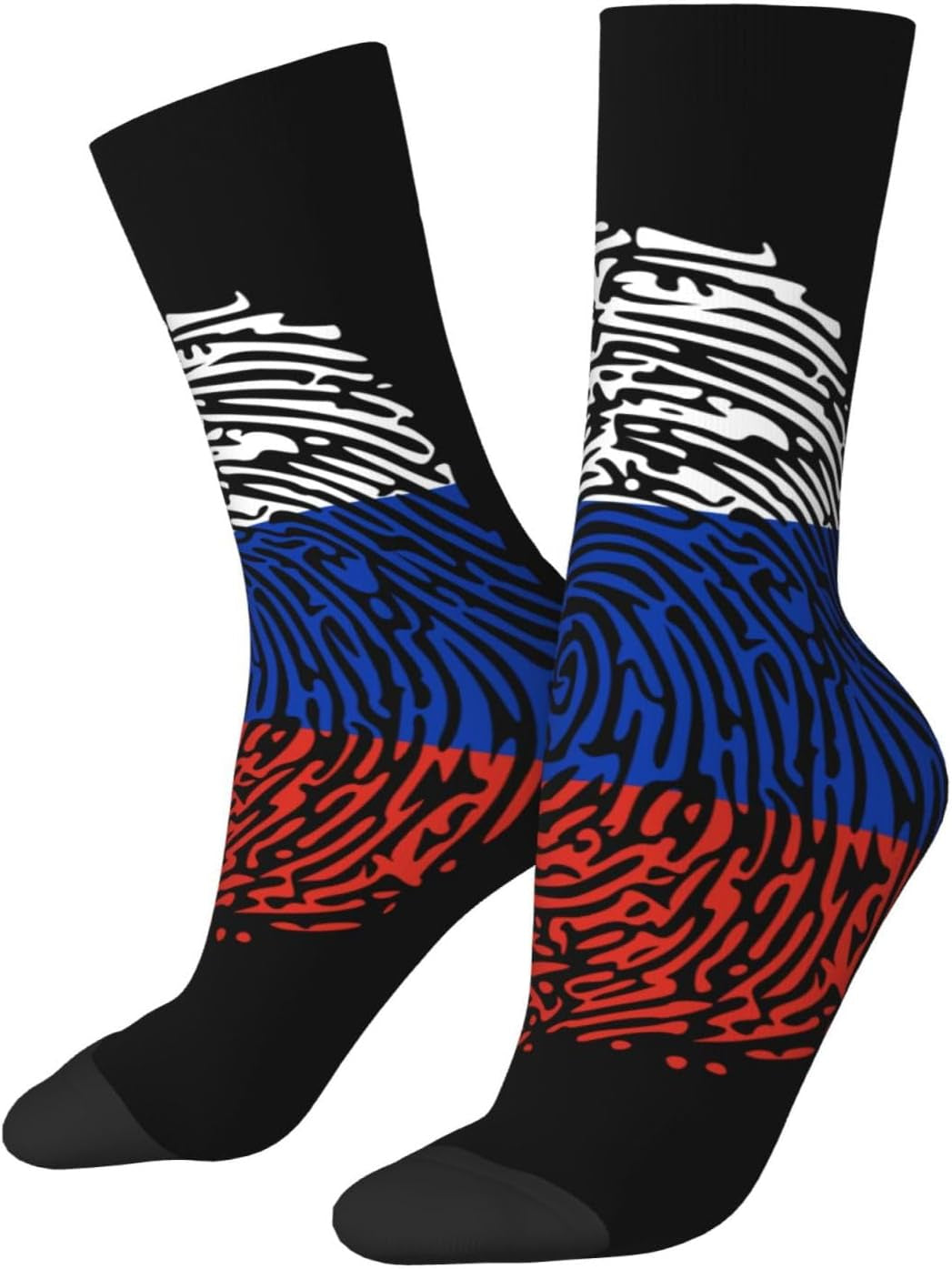 Russian Dna Russia Flag Crew Socks Summer Moisture Wicking Athletic Socks for Mens and Womens