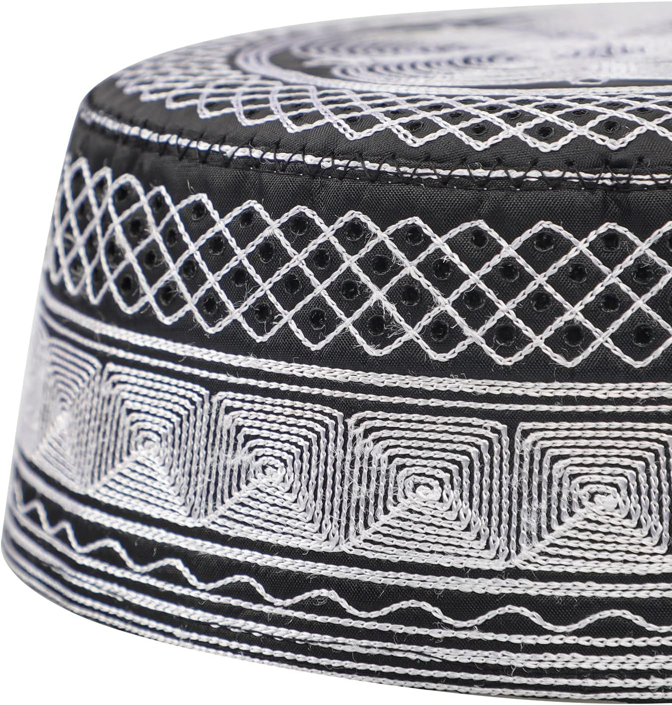Muslim Prayer Kufi Hat for Men Boys Islamic Beanie Skull Cap Prayer Headwear Embroidery Kofia Topi Sun Hat Ramadan Eid Gift