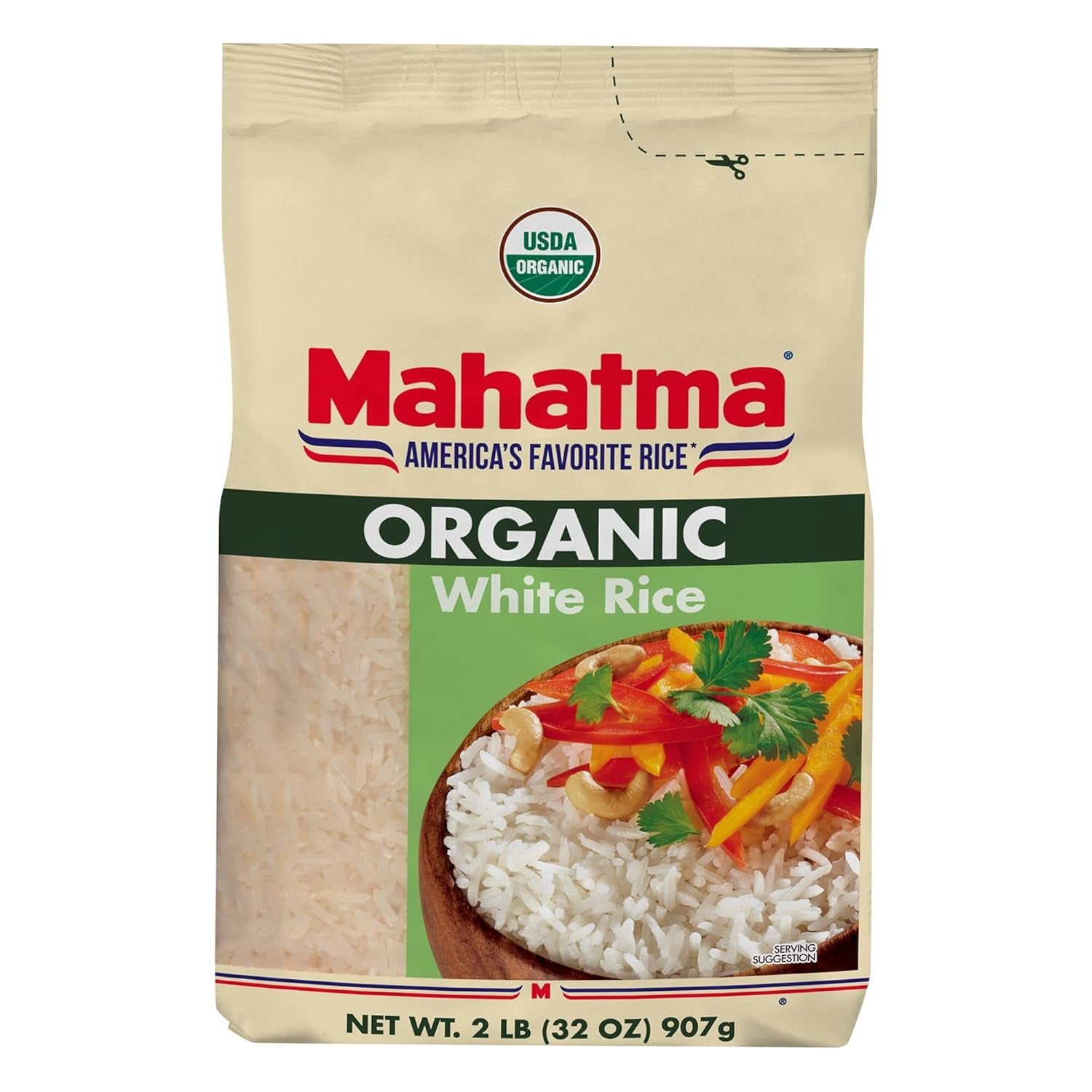 Organic White Rice, 2Lb Bag of Rice, Stovetop or Microwave Rice in 20 Minutes