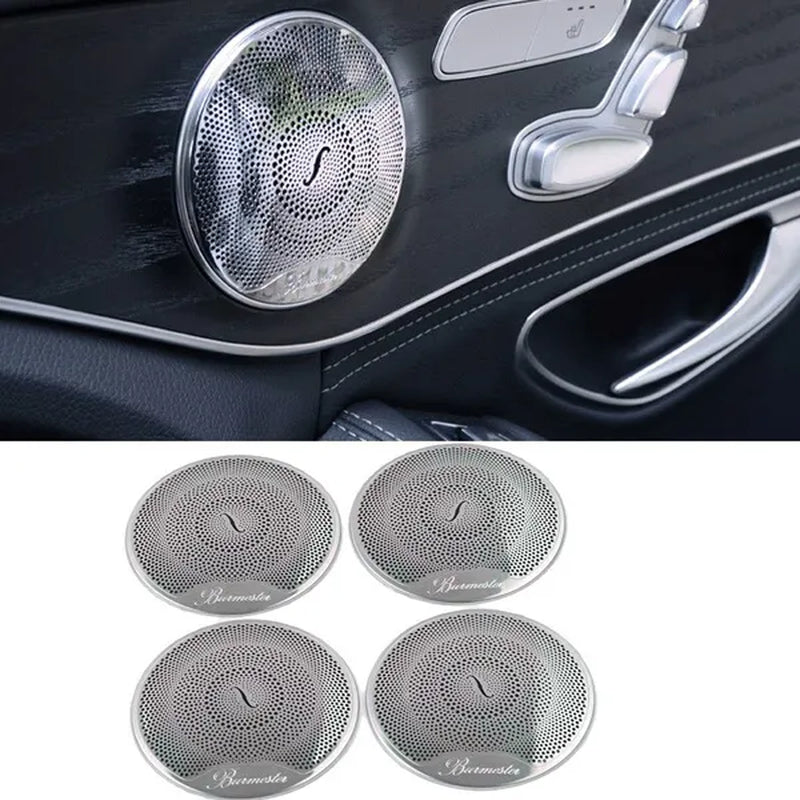 Car Door Audio Speaker Decor Cover Loudspeaker 3D Trim Sticker for Mercedes Benz AMG C E Class W205 W213 GLC Car Styling Accessories