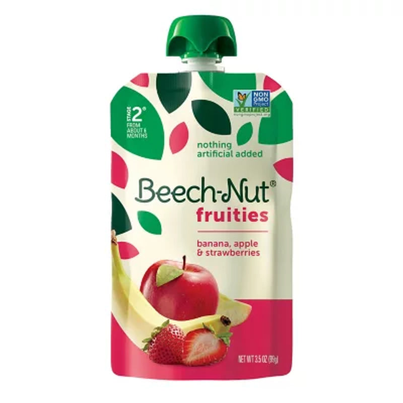 Beech-Nut Veggies and Fruities Stage 2 Baby Food, Variety Pack 3.5 Oz. Pouch, 18 Ct.