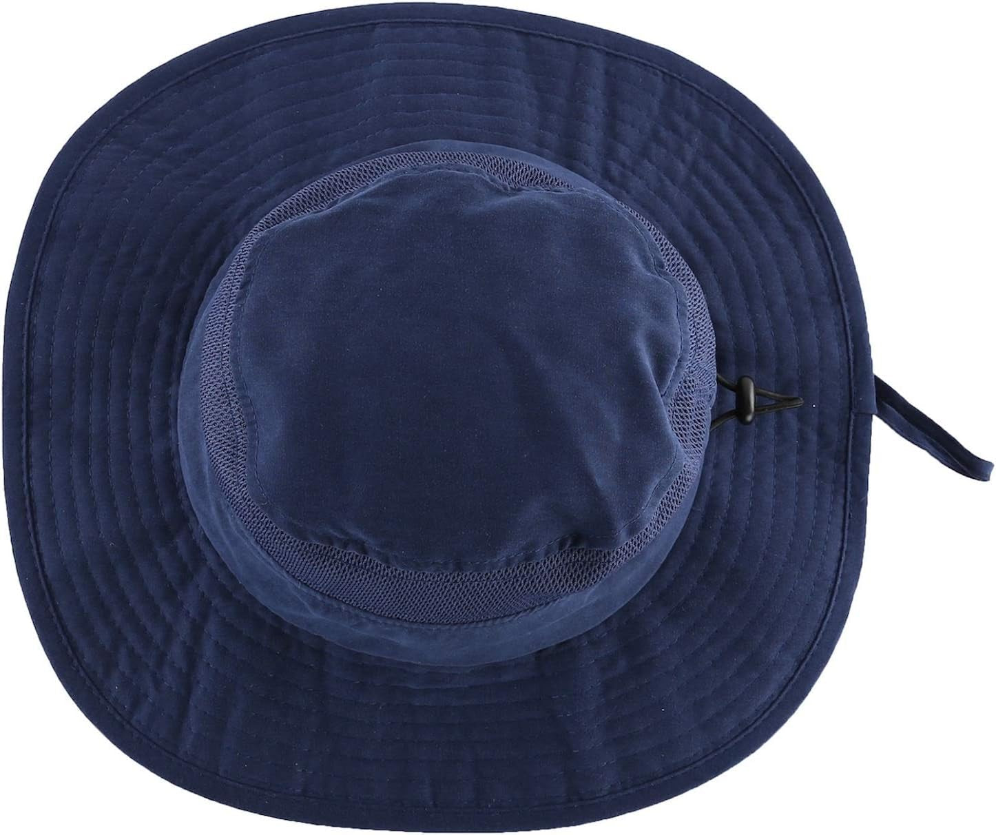 Men'S Sun Hat UPF 50+ Wide Brim Bucket Hat Mesh Fishing Hat
