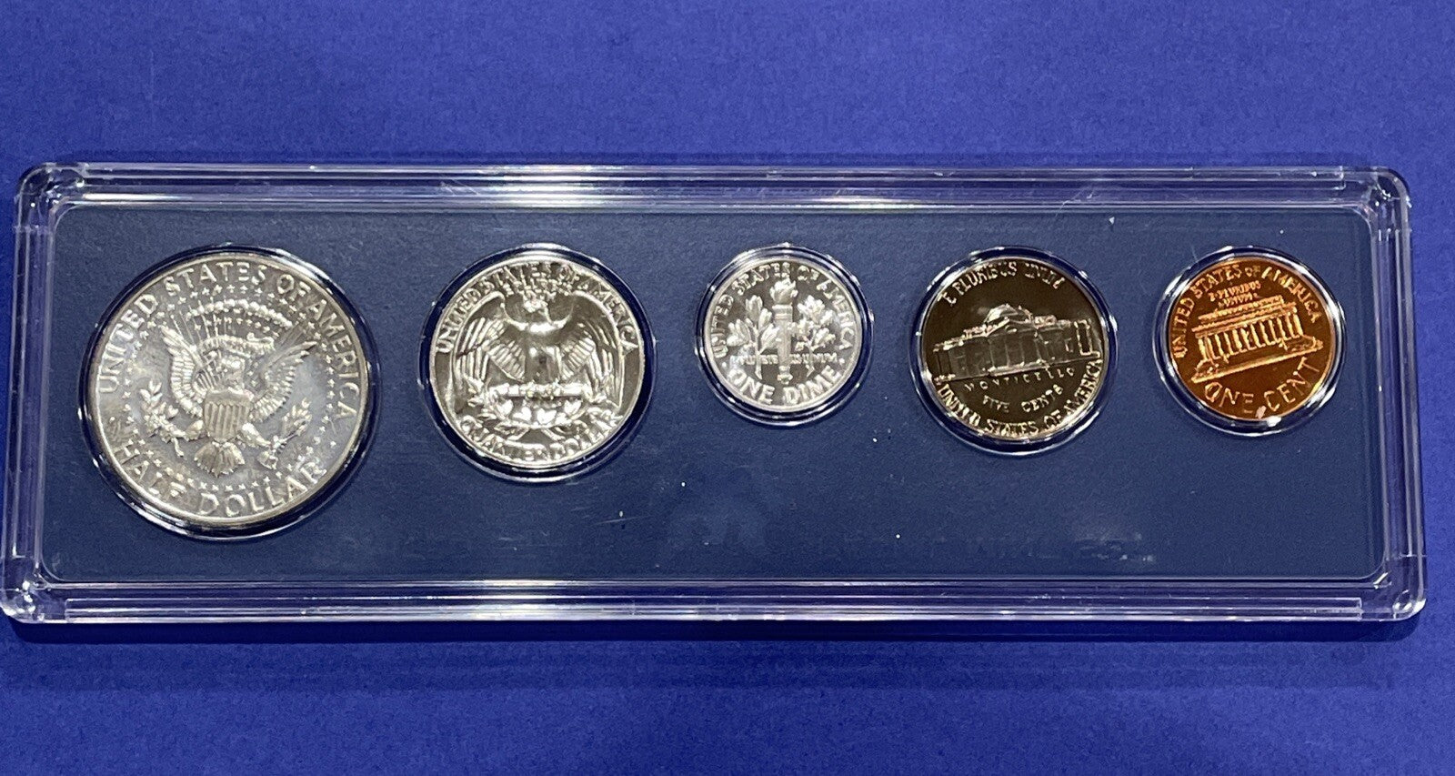 US MINT COIN SET 1964-P 90% SILVER, Double Struck Gemluster, in CASE
