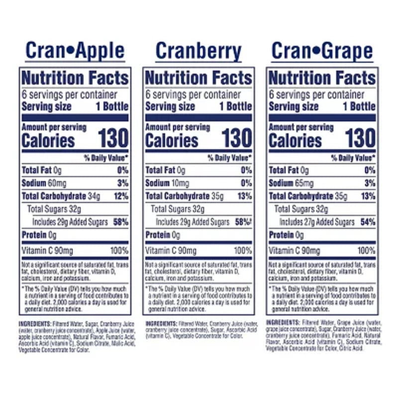 Ocean Spray Juice Drink Variety Pack 10 Fl. Oz., 18 Pk.