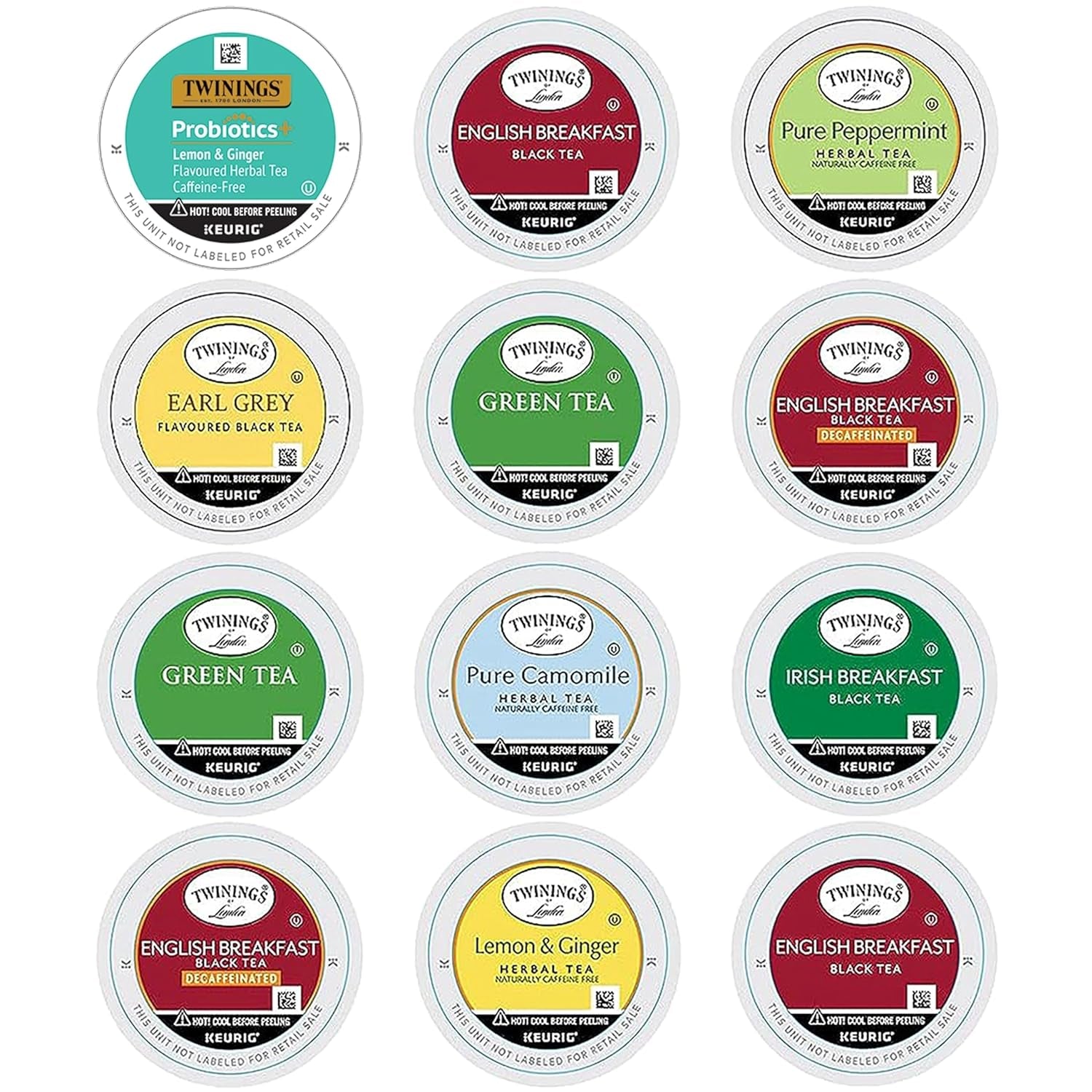 , Twinings K Cups Tea Sampler Box (12 Count) 9 Flavors Variety Sampler Pack for English Black Green Herbal Decaffeinated Tea and more Gift for Tea Lovers Women Men Friends Family