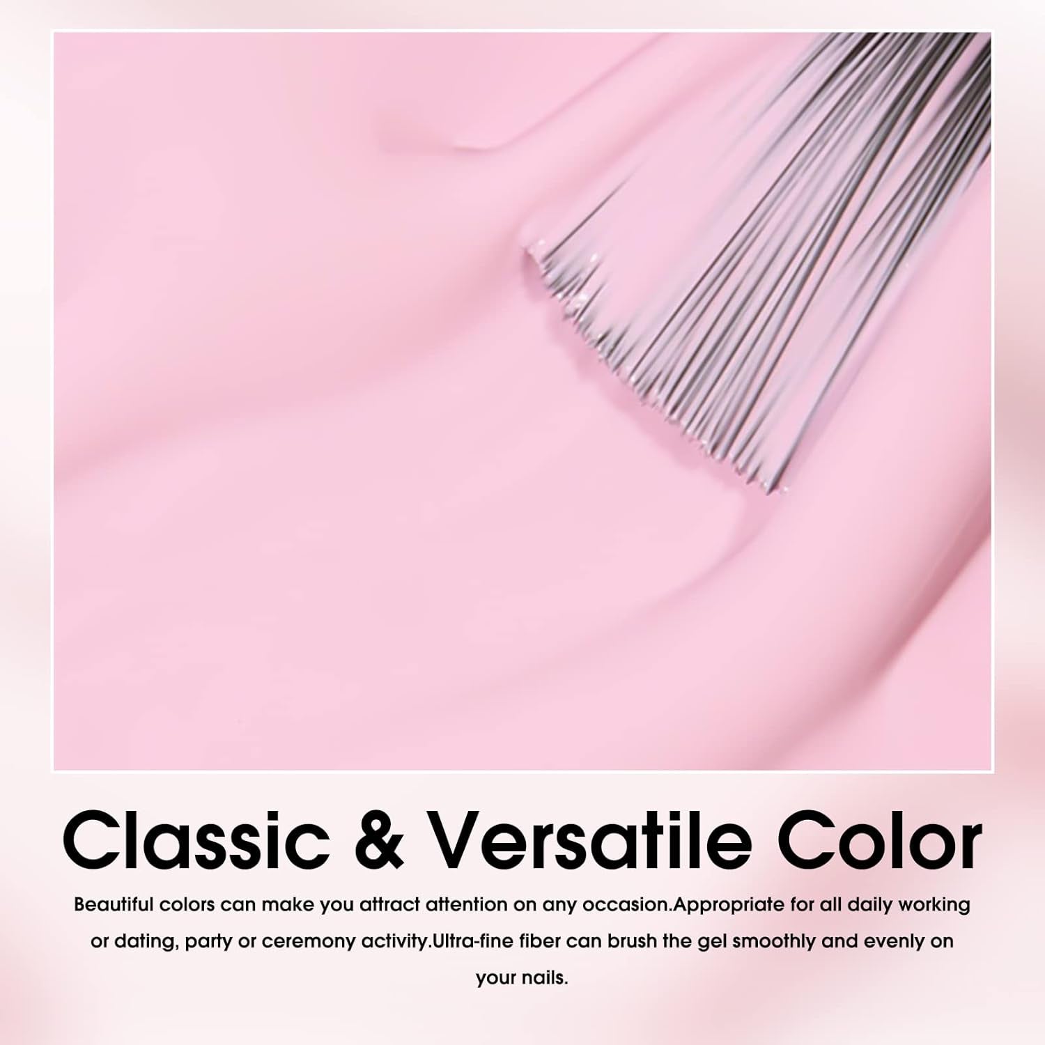 VENALISA Hema-Free Pink Gel Nail Polish Set- 6 Colors Popular Nude Pink Gel Polish Kit, Soak off LED Nail Lamp Light Pink Gel Manicure Kit DIY at Home Salon Gifts for Women Girls