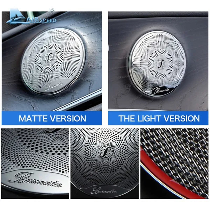 4PCS for Mercedes Benz W205 W213 Glc AMG Accessories for Mercedes GLC Benz W205 W213 Interior Trim Door Audio Speaker Cover