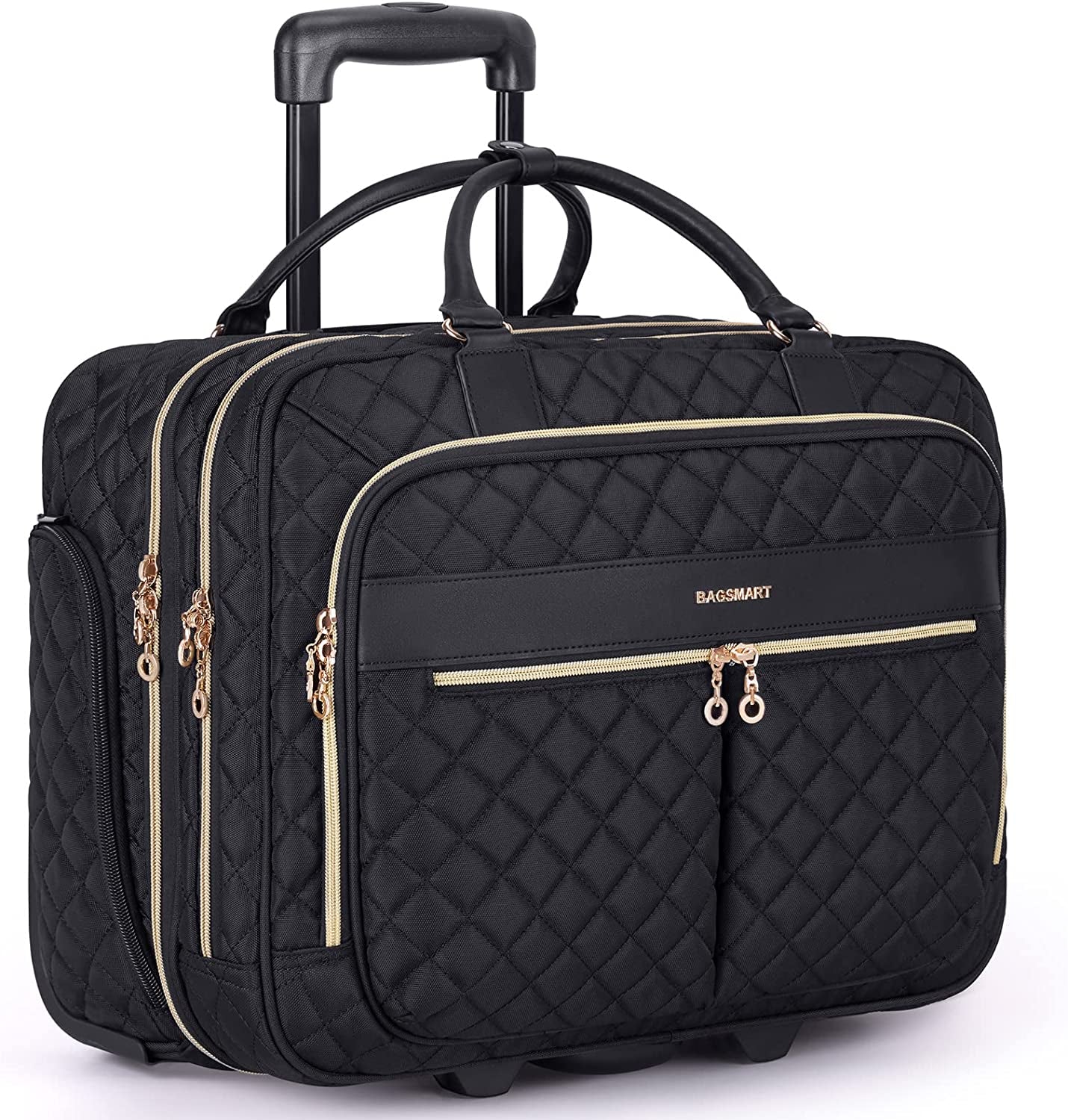Rolling Laptop Bag Women, Briefcase for 17.3 Inch with Wheels Computer Case Work Travel Business
