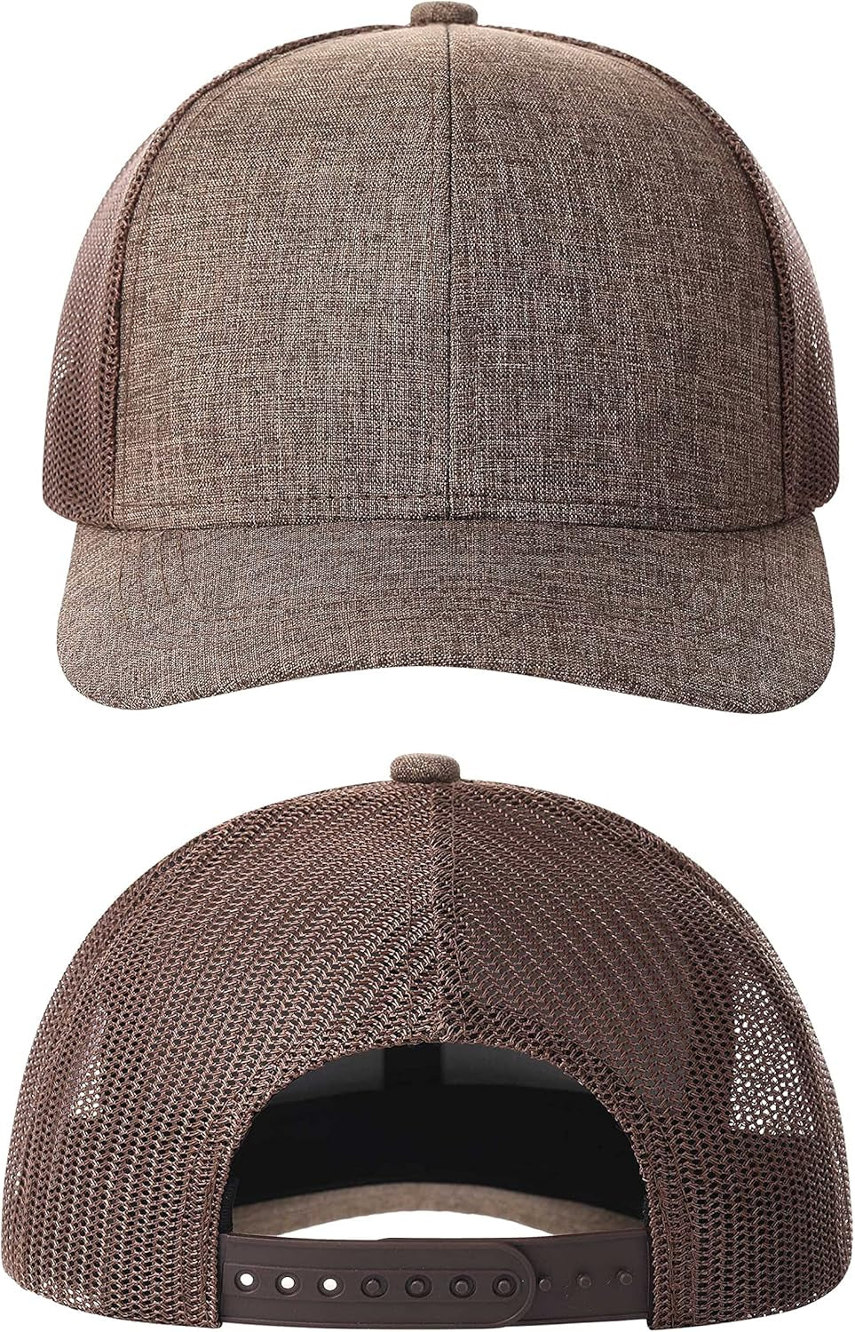 2 Pack Snapback Trucker Baseball Hats Mesh Back Adjustable Blank Ball Caps for Men Women