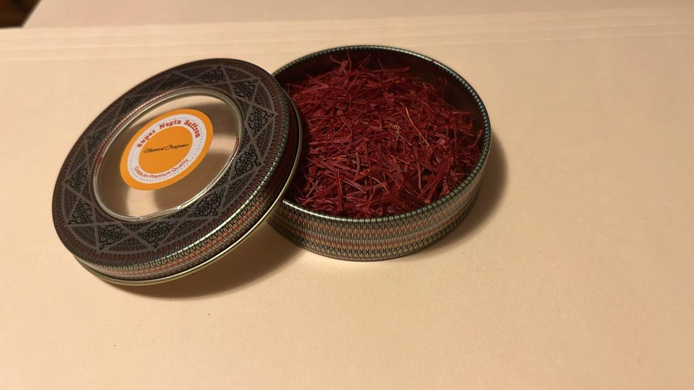 SAFFRON - (30 Grams/1.06 Ounce) Spanish Saffron - Super Negin Grade A+ Saffron Threads - Pure All Red Saffron Spice for Culinary Use as Golden Milk, Paella, Risotto, Bomba Rice, Saffron Tea