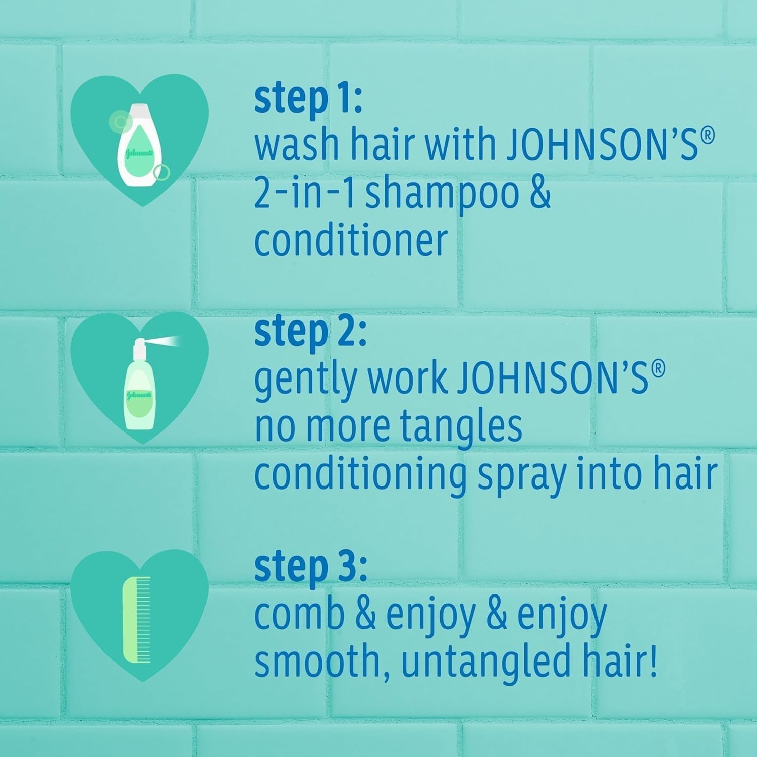 Johnson'S No More Tangles Toddler & Kids Detangling Spray to Unlock Knots in Hair, Hypoallergenic & Paraben-Free, No More Tears Tear-Free Formula for Wet or Dry Hair, 10 Fl. Oz