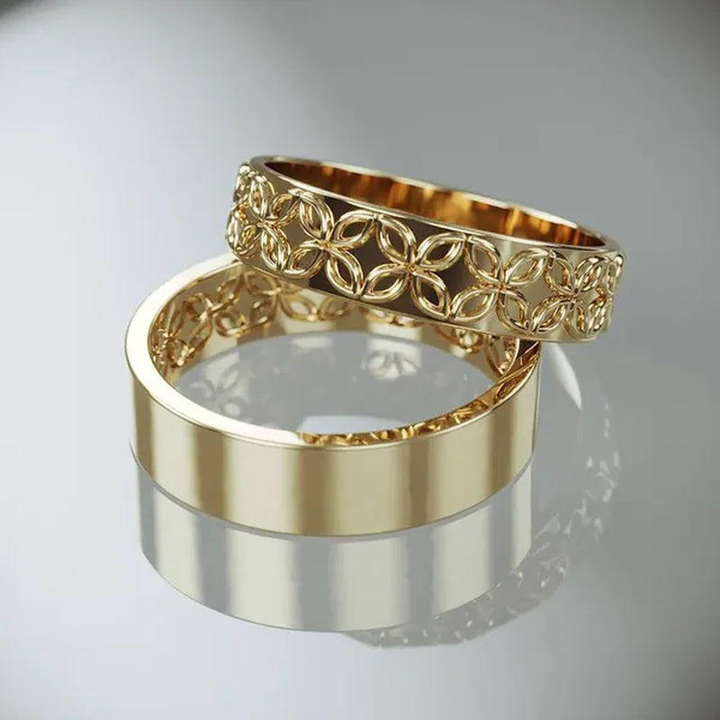 2Pcs Fashion Exquisite 925 Sterling Silver Engagement Wedding Love Set Ring Size 6-10
