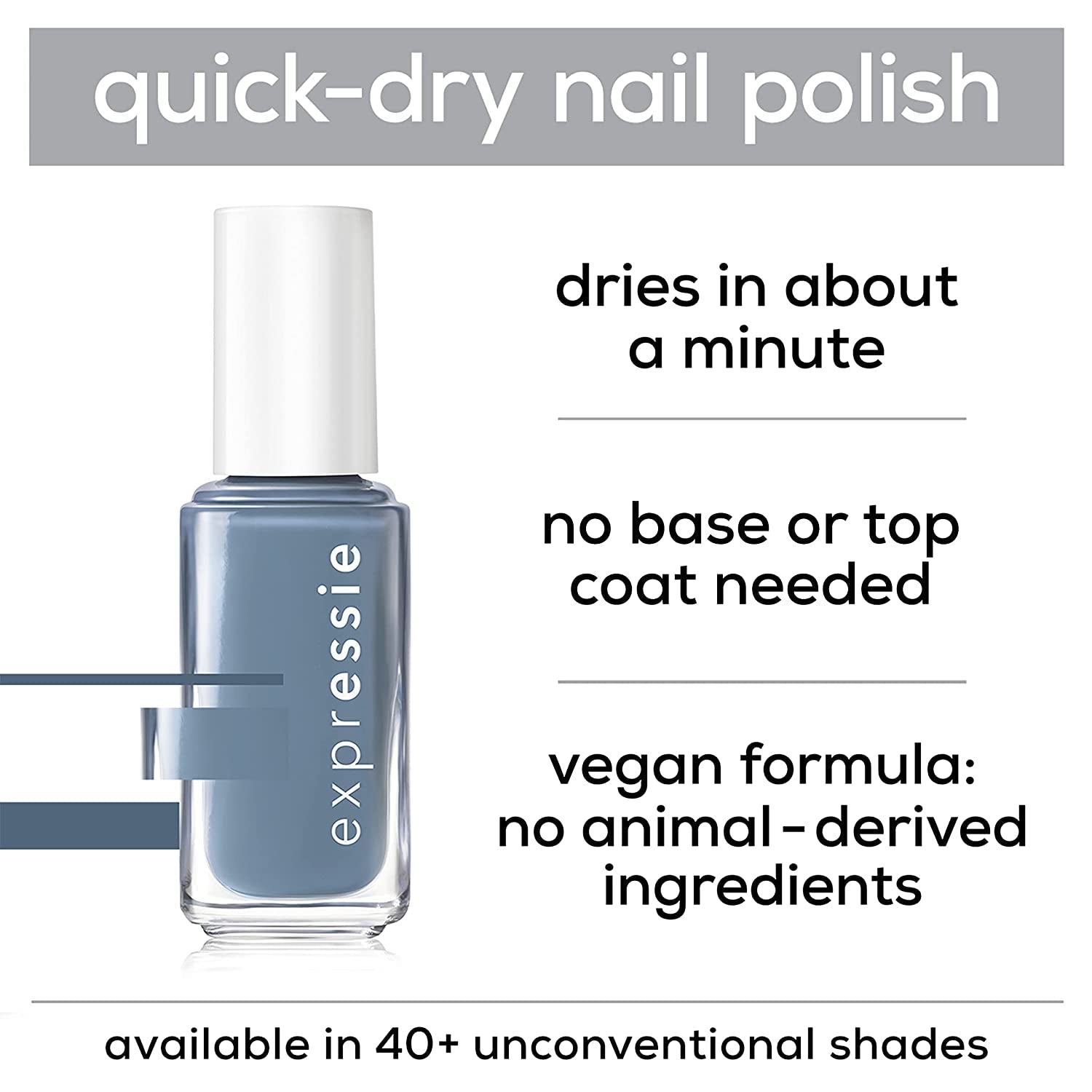 Expr, Quick-Dry Nail Polish, 8-Free Vegan, Nude Pink, Party Mix & Match, 0.33 Fl Oz (Pack of 2)