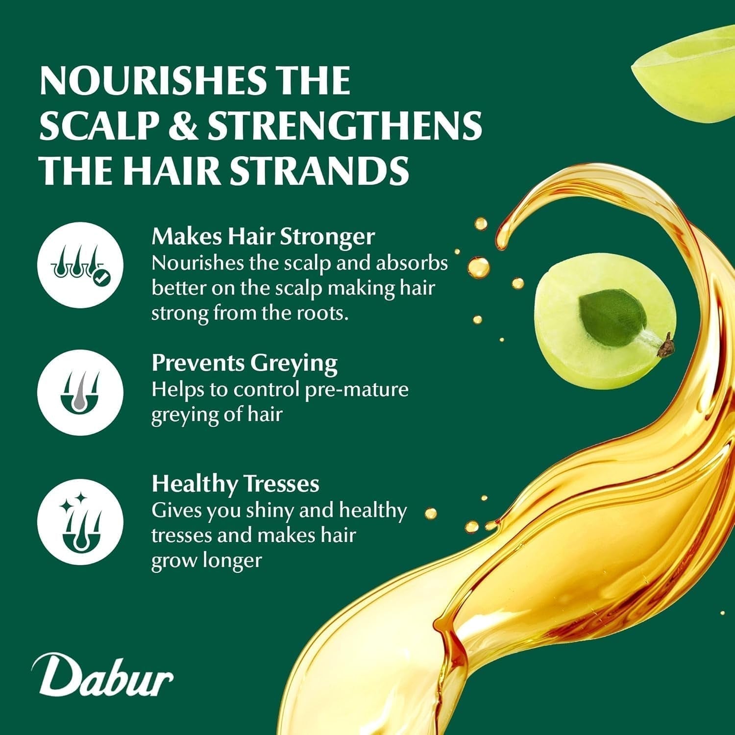 Amla Hair Oil - Nourishing Indian Oil for Men & Women, for Healthy, Moisturized Hair and Scalp (300Ml)