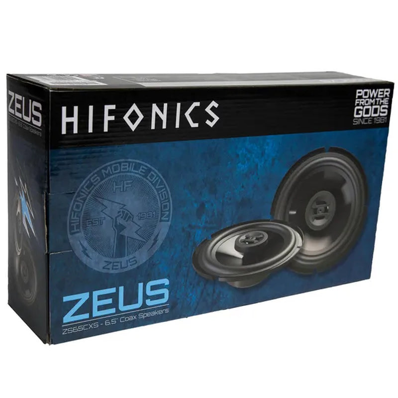 Hifonics Zeus ZS65CXS 6.5 Inch 3 Way 300W Shallow Mount Coaxial Speakers, Pair