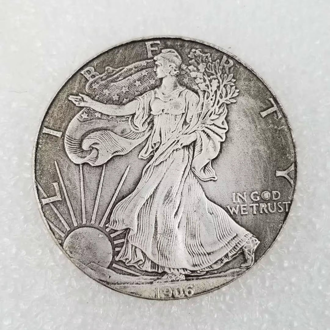 1Pc Replica Handicrafts American S Sit on the Flower Foreign Commemorative Coins Antique Silver Dollars