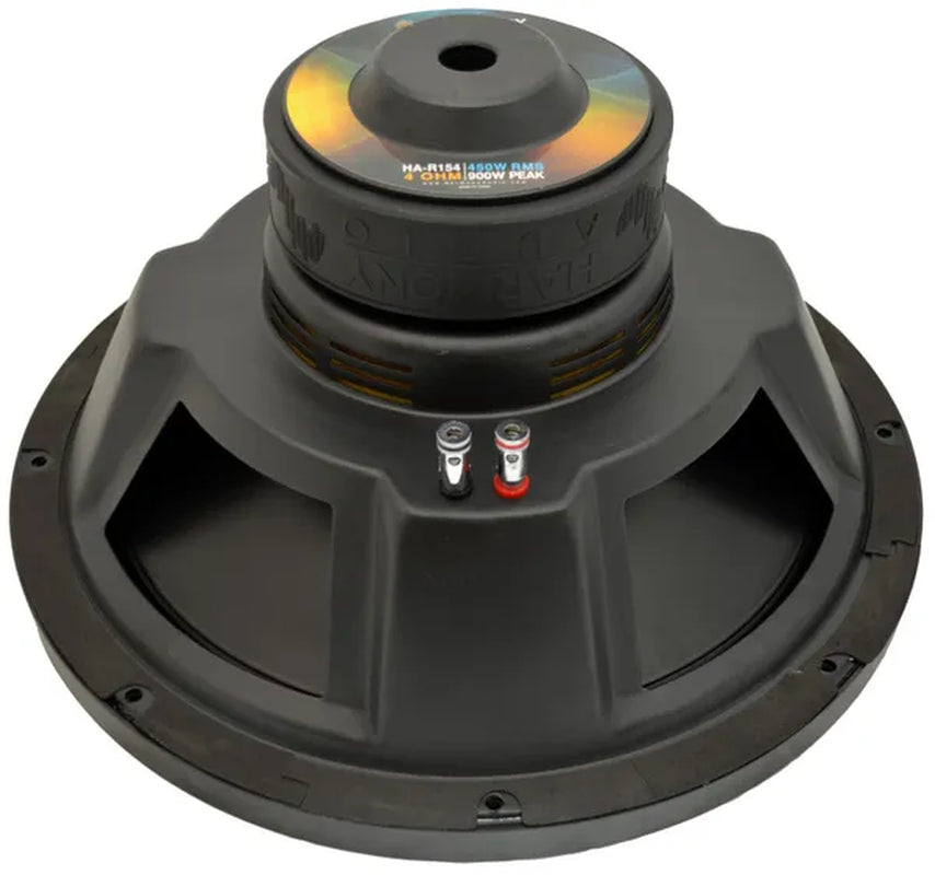 Harmony Audio HA-R154 Car Stereo Rhythm Series 15" Sub 900W Single 4 Ohm Subwoofer