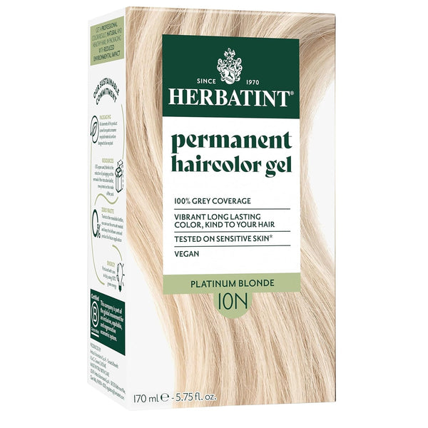 Permanent Hair Dye for Women - 10N Platinum Blonde - for up to 100% Gray Coverage of Resistant Gray Hair - Ammonia-Free, Alcohol-Free & Vegan - Salon Influenced Hair Color 5.75 Fl Oz