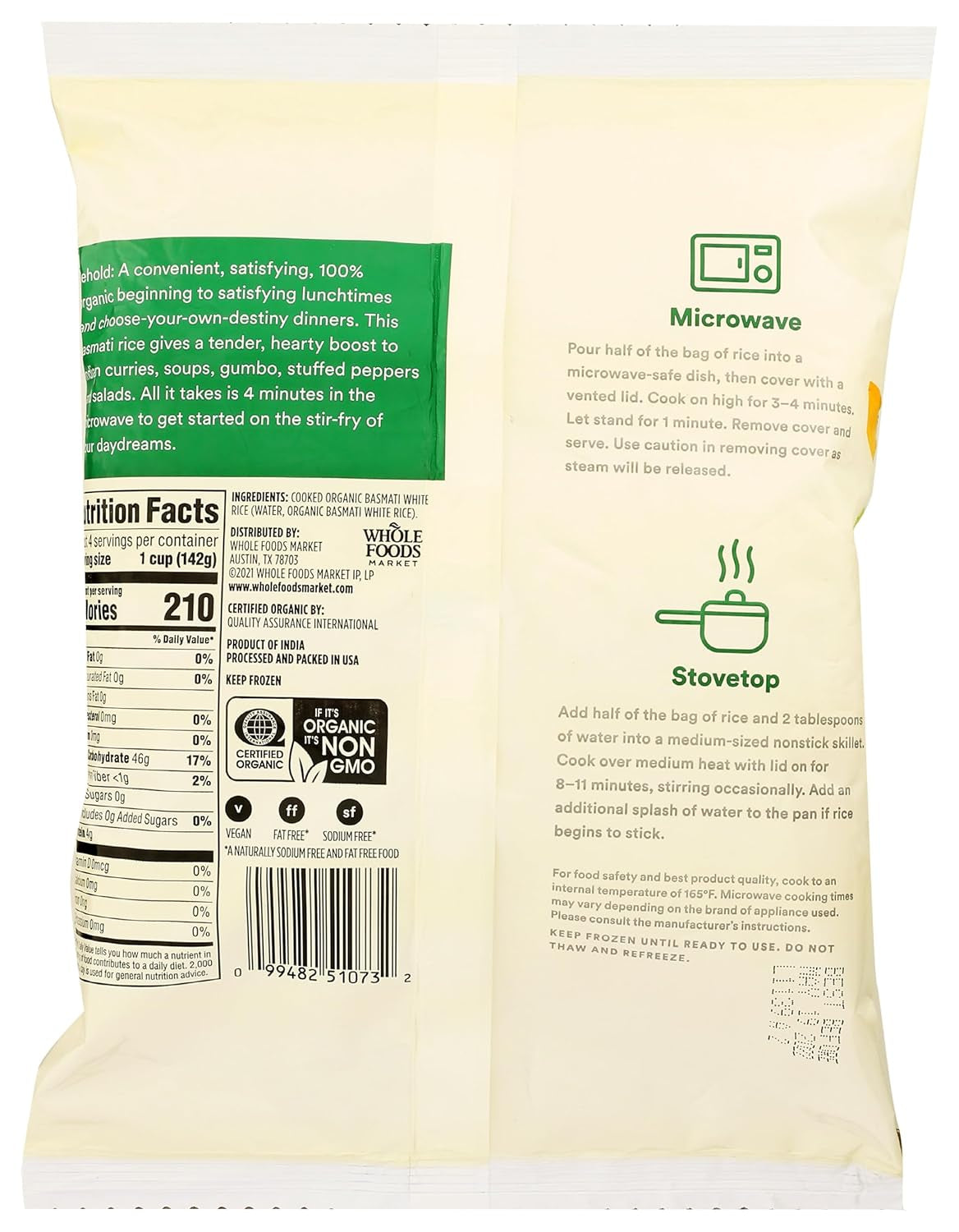 , Rice Basmati Organic, 20 Ounce