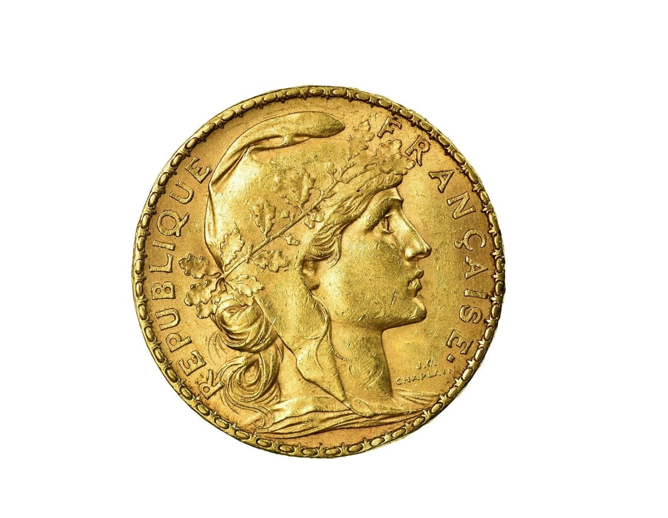 France Marianne 20 Francs Gold Coin, Gold Plated Coin, Gold Plated Replica, Reproduction Gold Coin Masters Coins