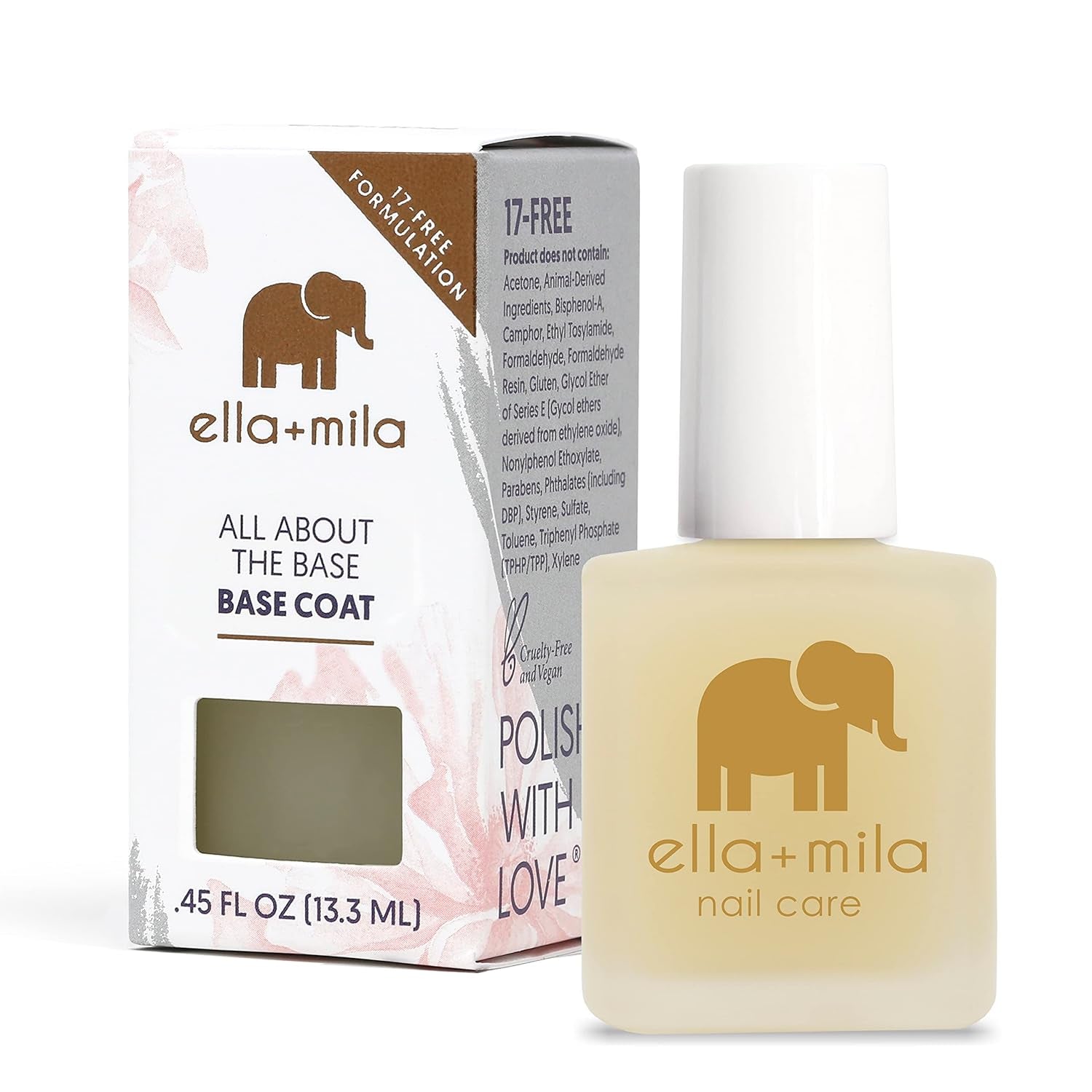 "All About the Base - Coat Nail Polish - Long-lasting Ridge Filler Base Coat - Nail Care that Helps Smooth & Fill Natural Nails (0.45 fl oz)