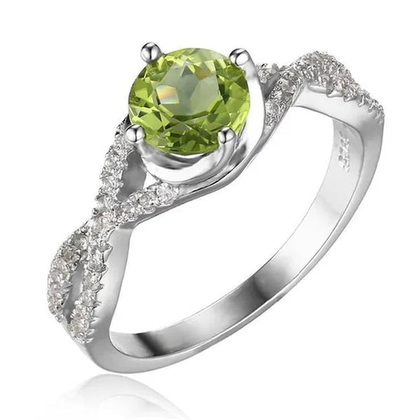 Majesty Diamonds MDS170180 1.4 CTW Oval Green Peridot Cocktail Ring in .925 Sterling Silver - Size 7