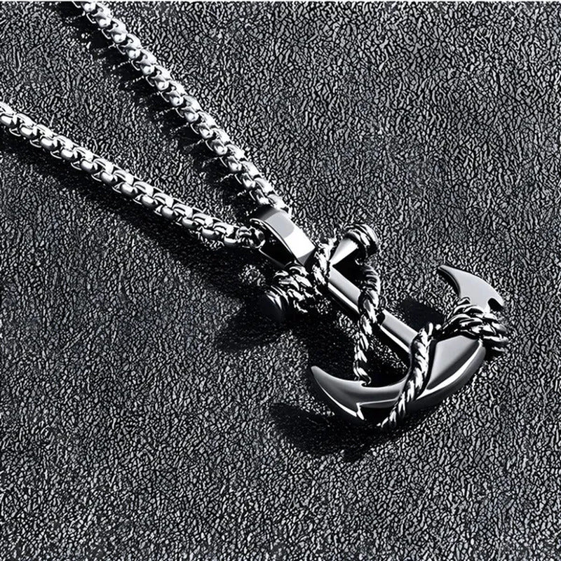 Tone Anchor Pendant Necklace Silver Plated Infinity Jewelry Anchor Men Fashion D