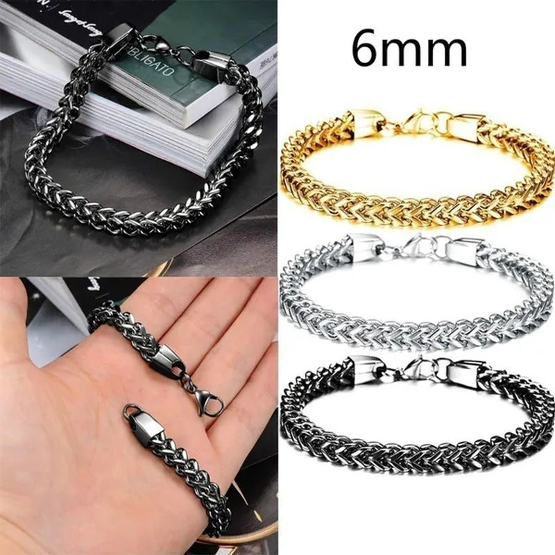 2018 Fashion Titanium Stainless Steel Bracelet for Men/Women (Size:6/12Mm) Free