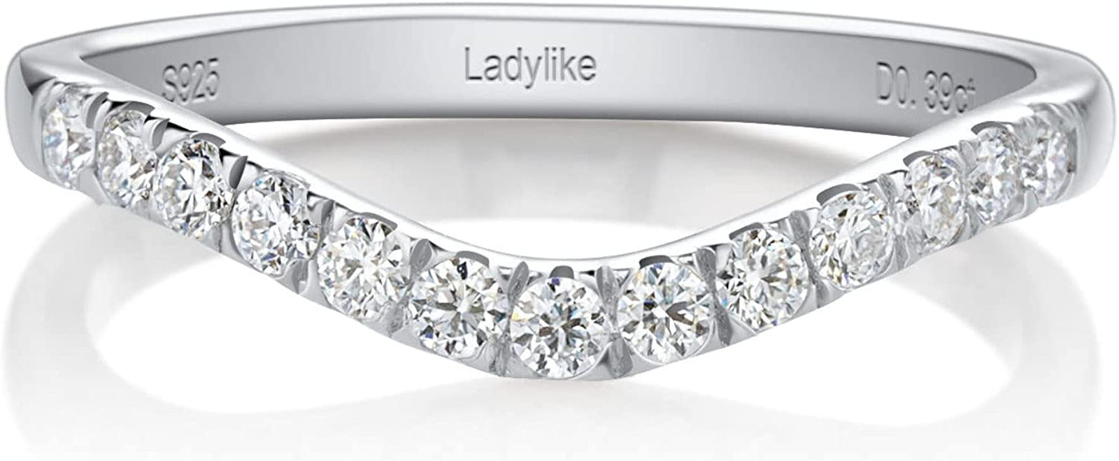 Moissanite Wedding Band 0.39Ct D Color VVS1 Lab Created Diamond Half Eternity Cu