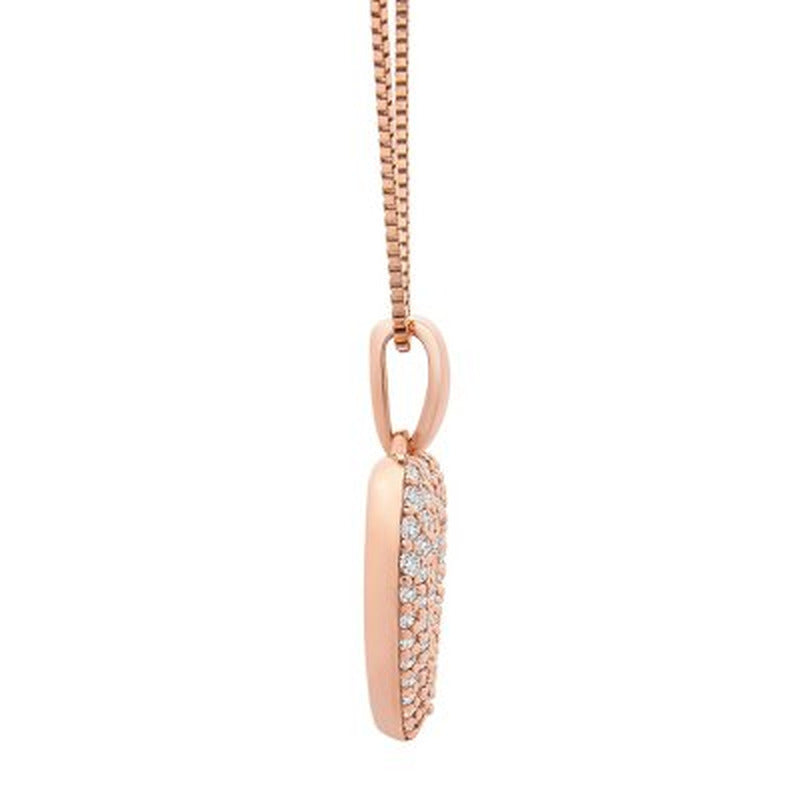 0.25 CT. T.W. Heart Pendant in 14K Rose Gold