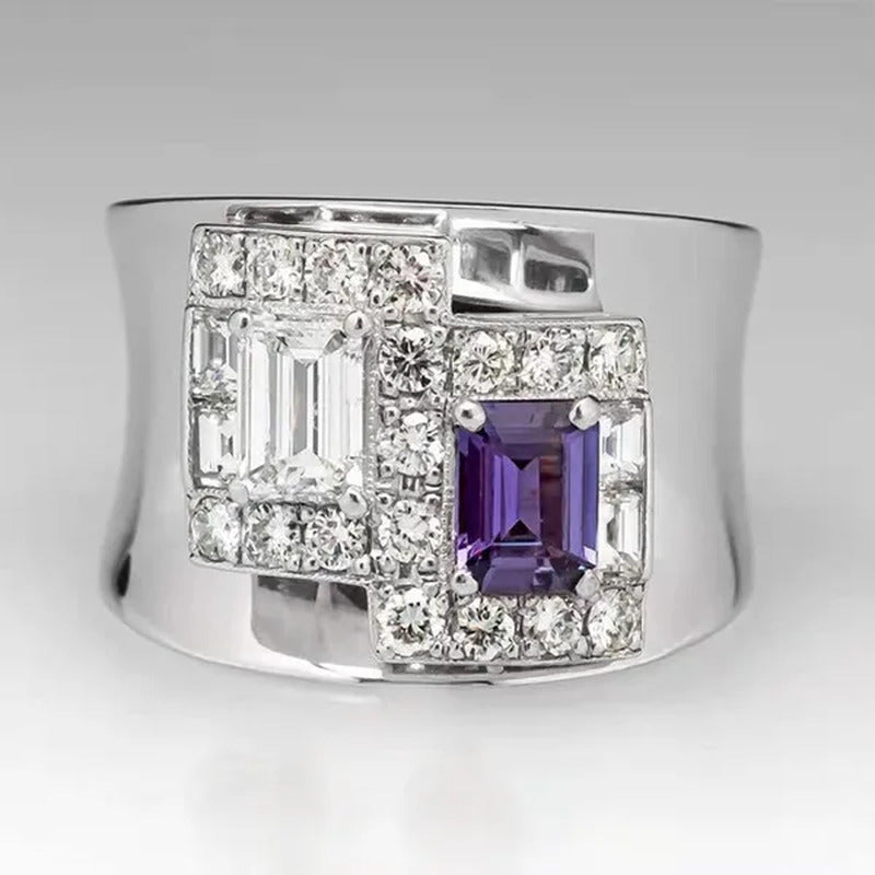 Women'S Fashion Jewelry Exquisite 925 Sterling Silver Natural Gemstone Amethyst