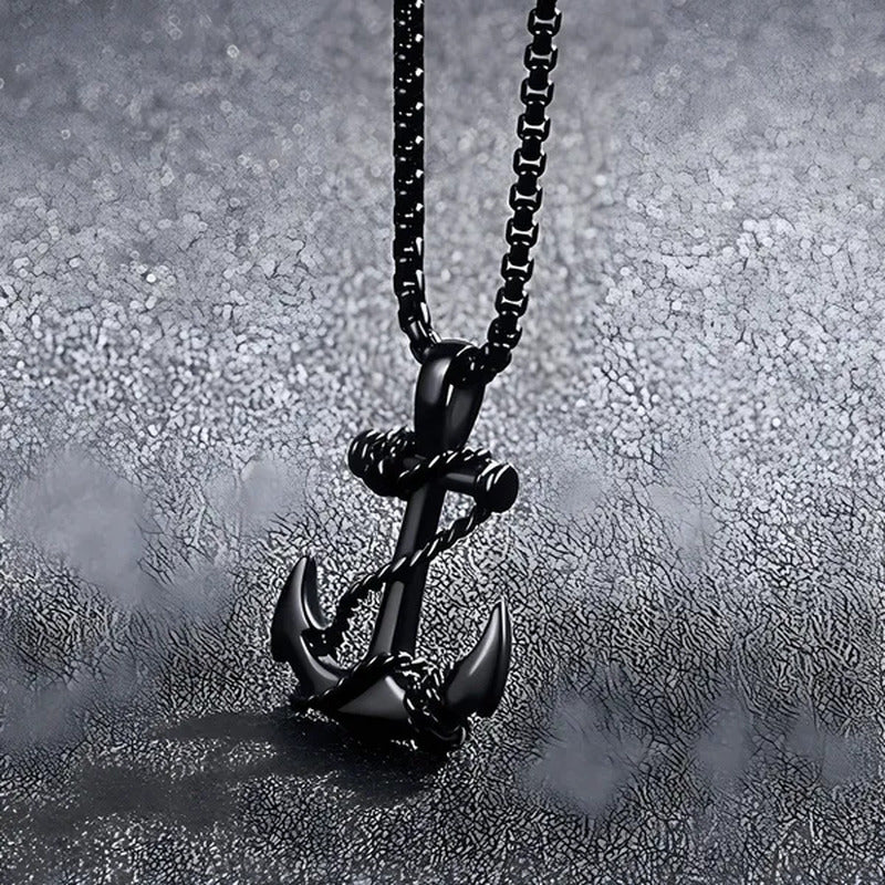 Tone Anchor Pendant Necklace Silver Plated Infinity Jewelry Anchor Men Fashion D