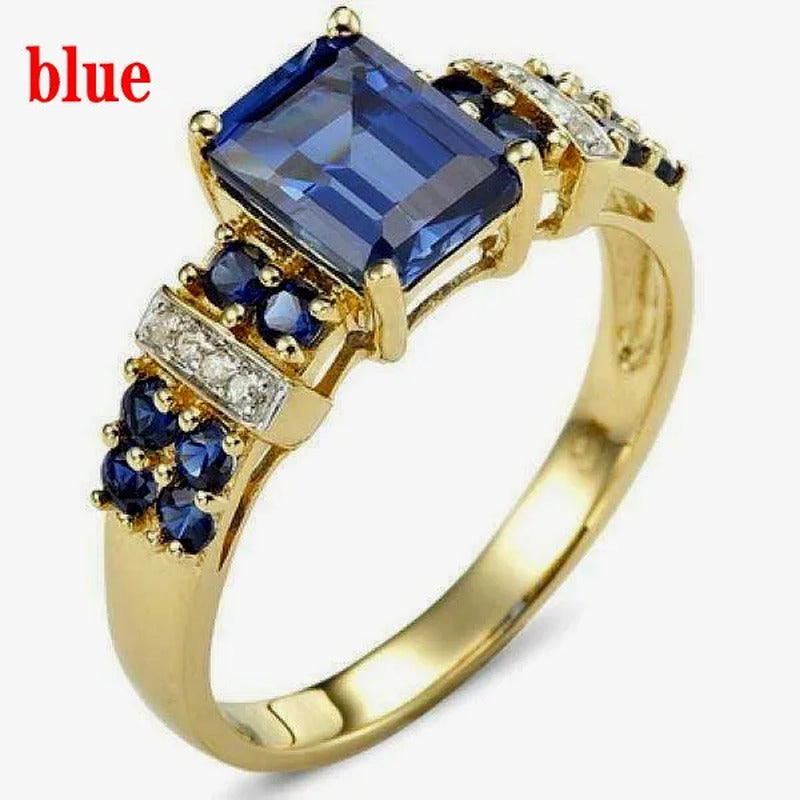 Women'S Men Brown Sapphire 18K Yellow Gold Plated Ring Jewelry Size 6-10 (Choice