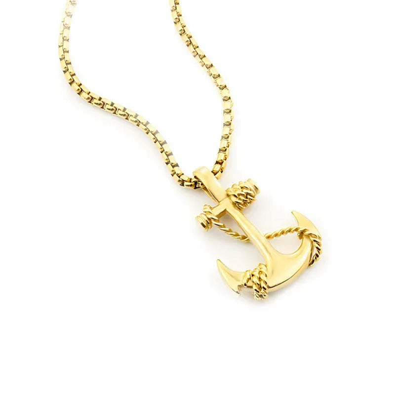 Tone Anchor Pendant Necklace Silver Plated Infinity Jewelry Anchor Men Fashion D