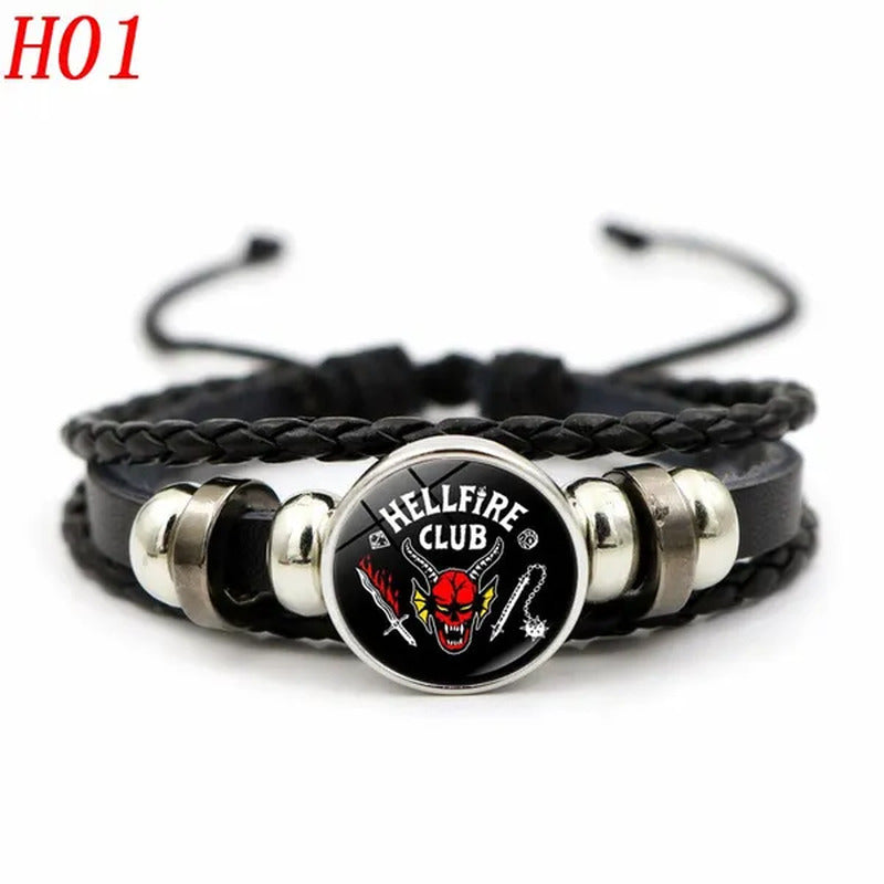 12 Styles Stranger Things 4 Hellfire Club Time Gem Bracelets & Bangles for Unise