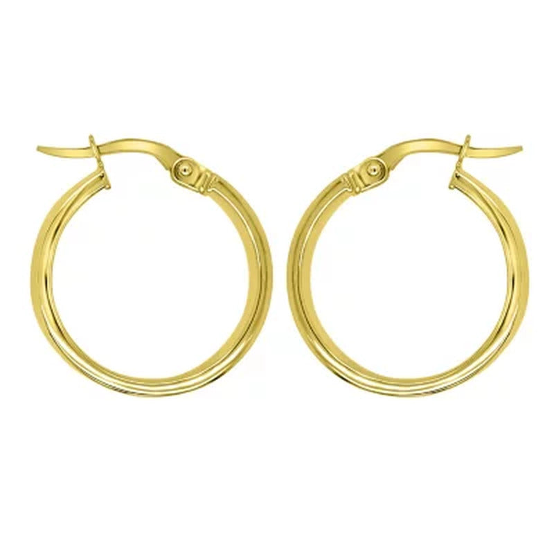 14K Italian Gold 20Mm Hoop Earrings