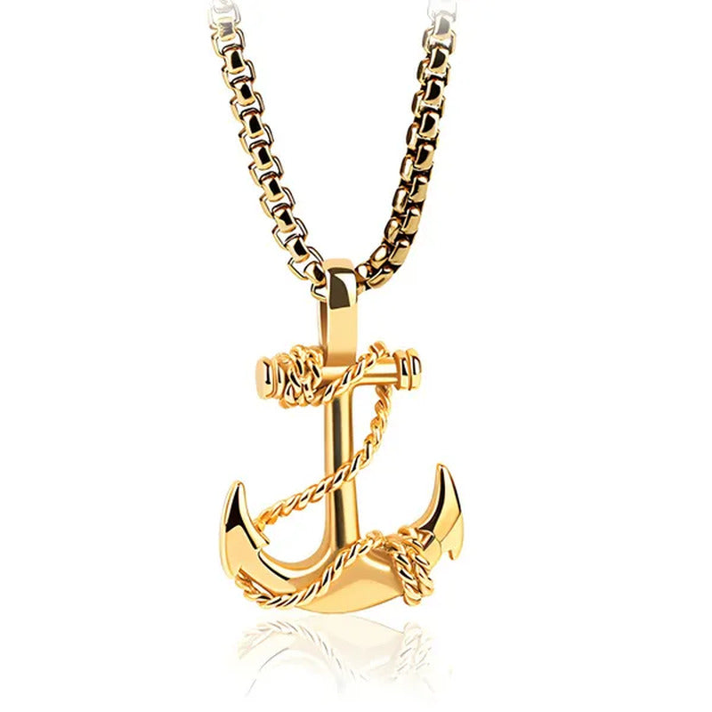 Tone Anchor Pendant Necklace Silver Plated Infinity Jewelry Anchor Men Fashion D