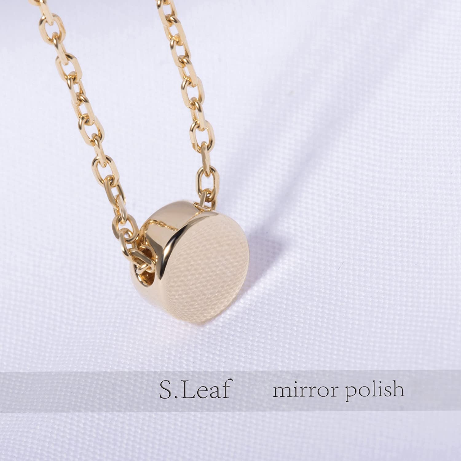 Sterling Silver Tiny Dot Necklace round Circle Necklace for Women