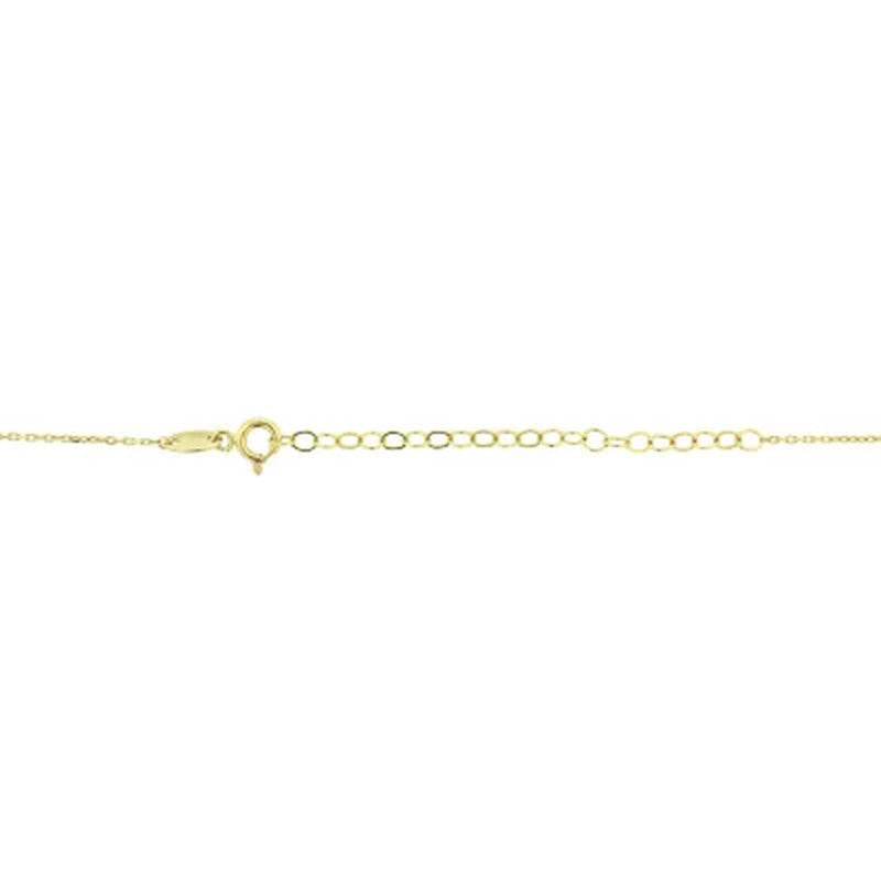 14K Yellow Gold Compass Disk Necklace, 16-18"