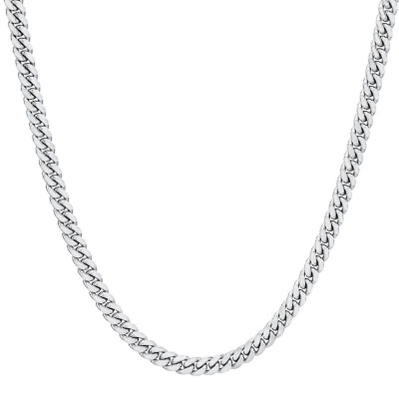 Italian Sterling Silver 5Mm Solid Cuban Chain, 22"