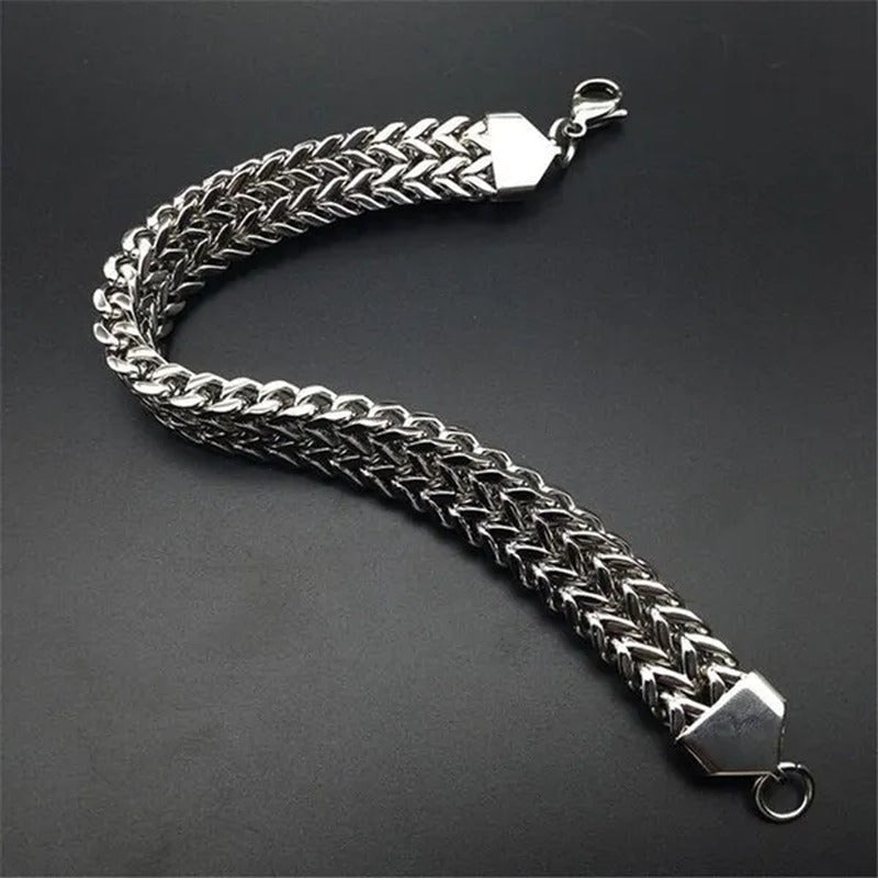 2018 Fashion Titanium Stainless Steel Bracelet for Men/Women (Size:6/12Mm) Free