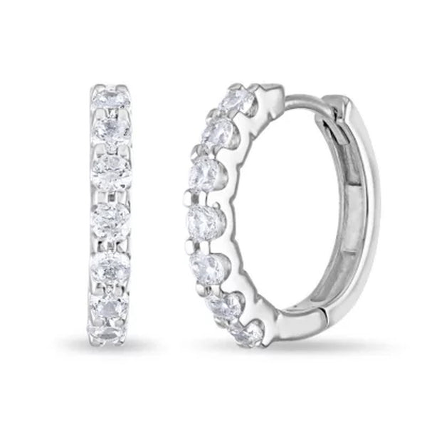 .23 CT. TW. Diamond Hoop Earrings in 14K Gold (H-I, I1)