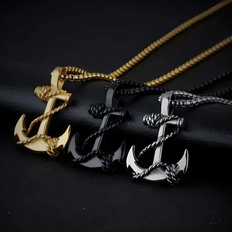 Tone Anchor Pendant Necklace Silver Plated Infinity Jewelry Anchor Men Fashion D