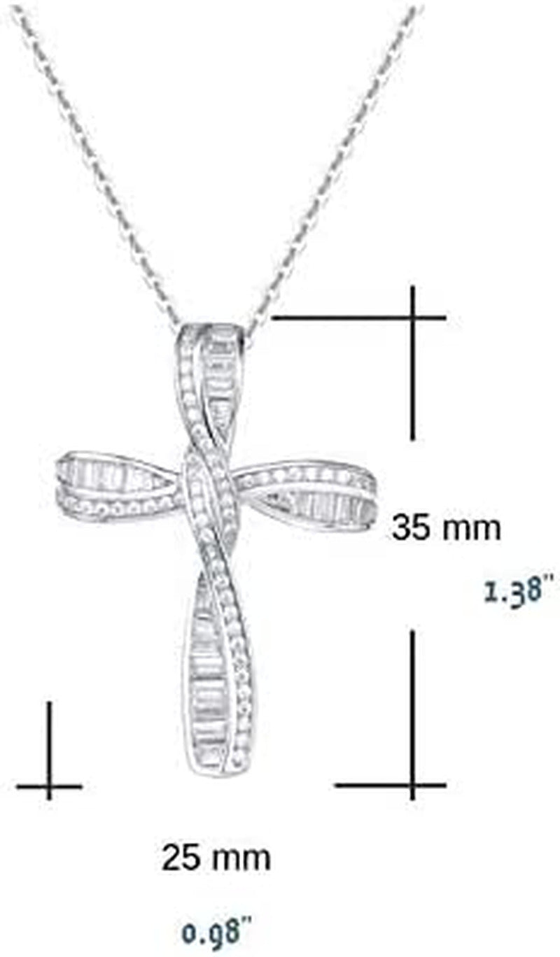 Valentines Day Gifts White Gold Plated 925 Solid Sterling Silver CZ Cubic Zircon