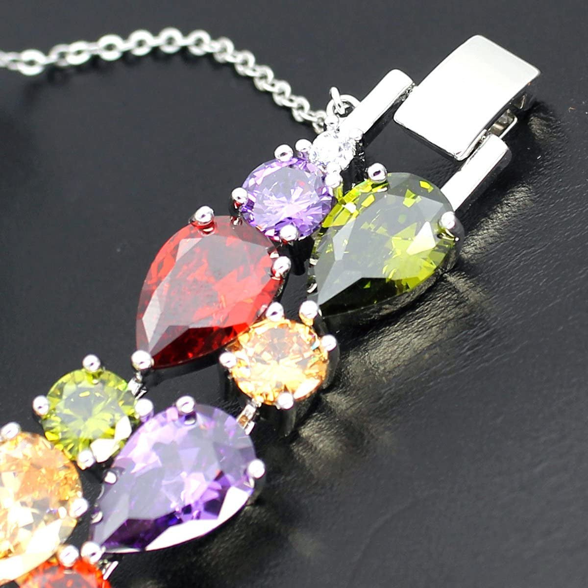 Classic Ladies Bracelet Garnet White Topaz Amethyst Citrine Peridot Pink Topza 7